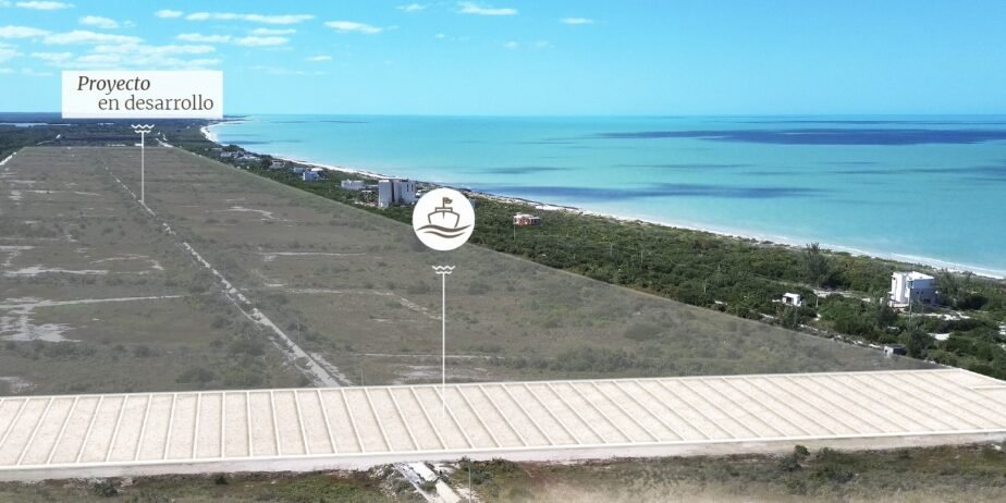 Terrenos 7×28.5m 200m² $750,000.°° MXN escrituración inmediata en Sisal Yucatán, (Financiamiento a 12 meses con 20% de enganche, costo total $900,000.°° MXN) segunda fila de playa a 100  metros del mar, acceso a playa publica