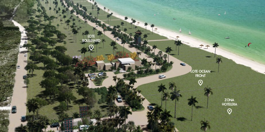 Terrenos en la playa dentro de desarrollo estilo “beach town” con amenidades estilo vacacional en Sisal Yucatán10x80m (800 m²) $5,000,000.°° MXN