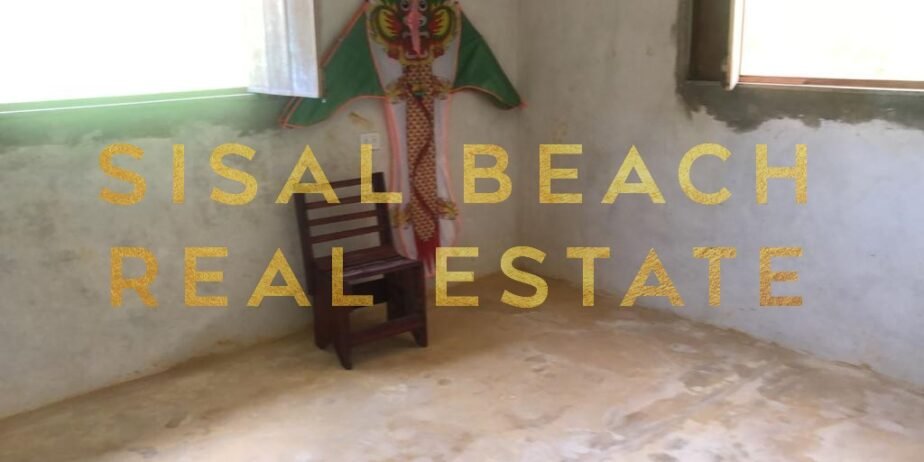 Casa en venta en Sisal Yucatán cerca de la playa dentro de terreno de 11×37.26m construcción de 104m² patio con alberca