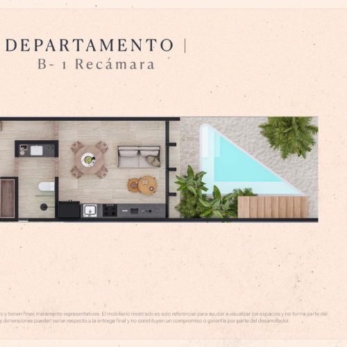 APARTAMENTO B ESTUDIO PLANTA BAJA FRENTE DESARROLLO
