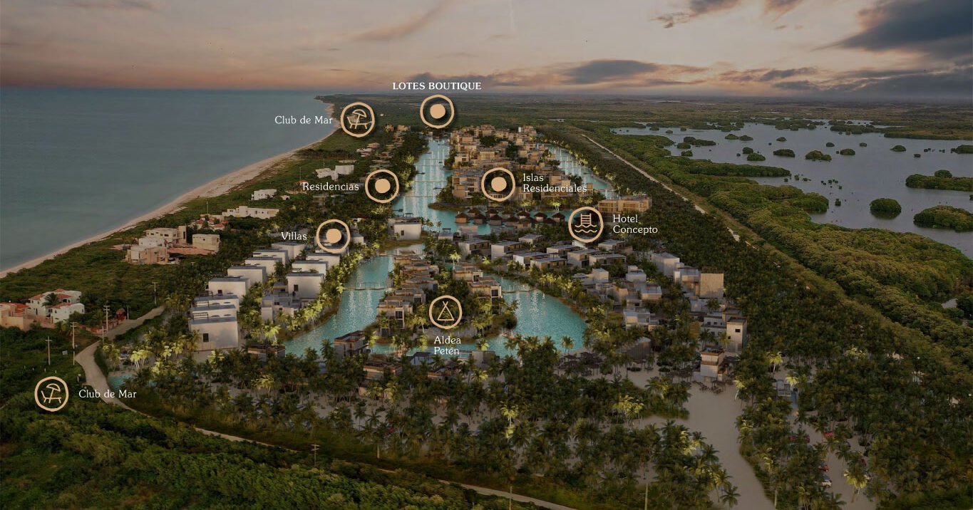 Terrenos en proyecto de lujo con laguna interior en Sisal Yucatán