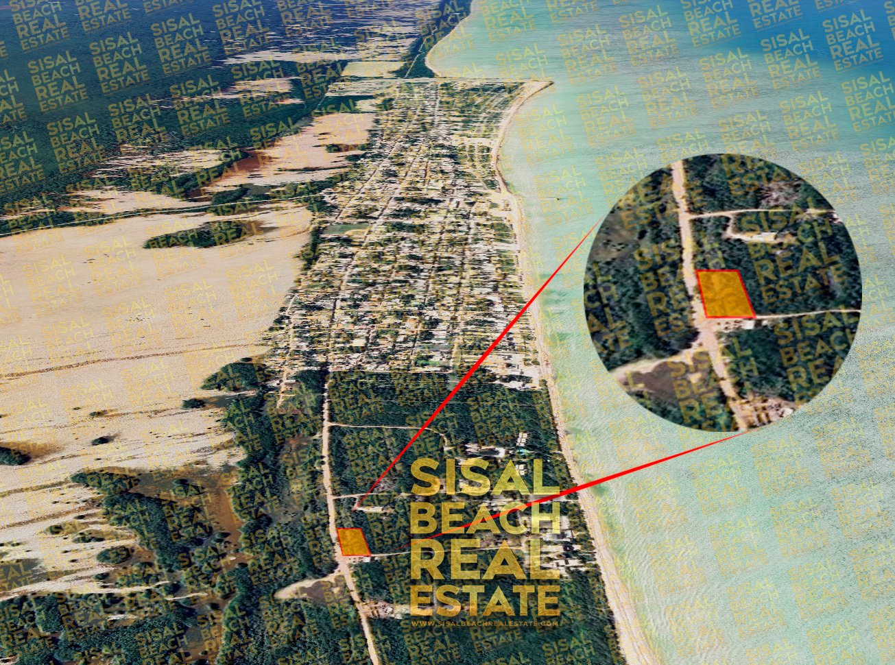 Terreno en venta en Sisal Yucatán 38x33m (1,369m²) $4,791,50