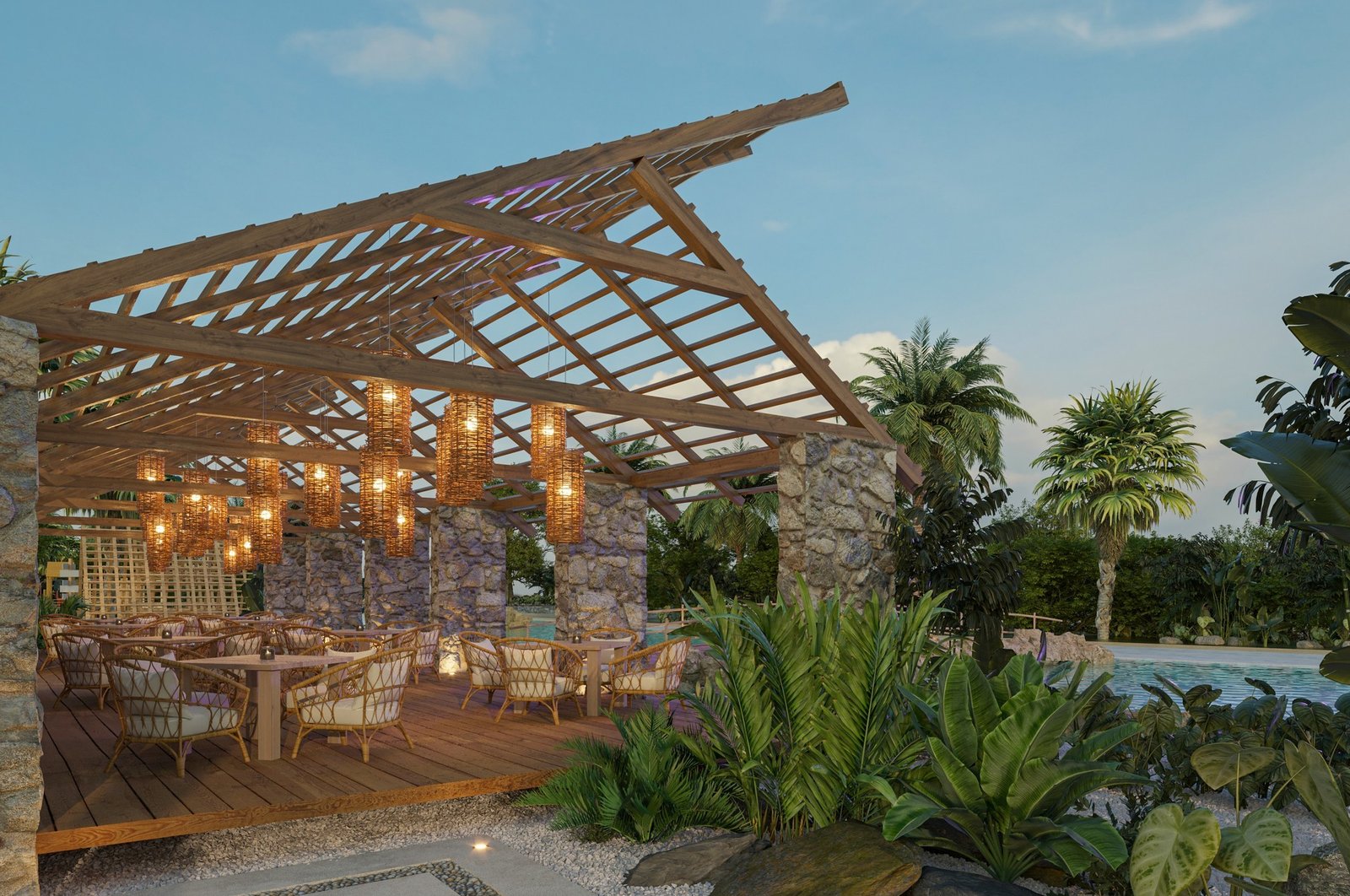 Palapa de usos comunes en Aldea Sisal