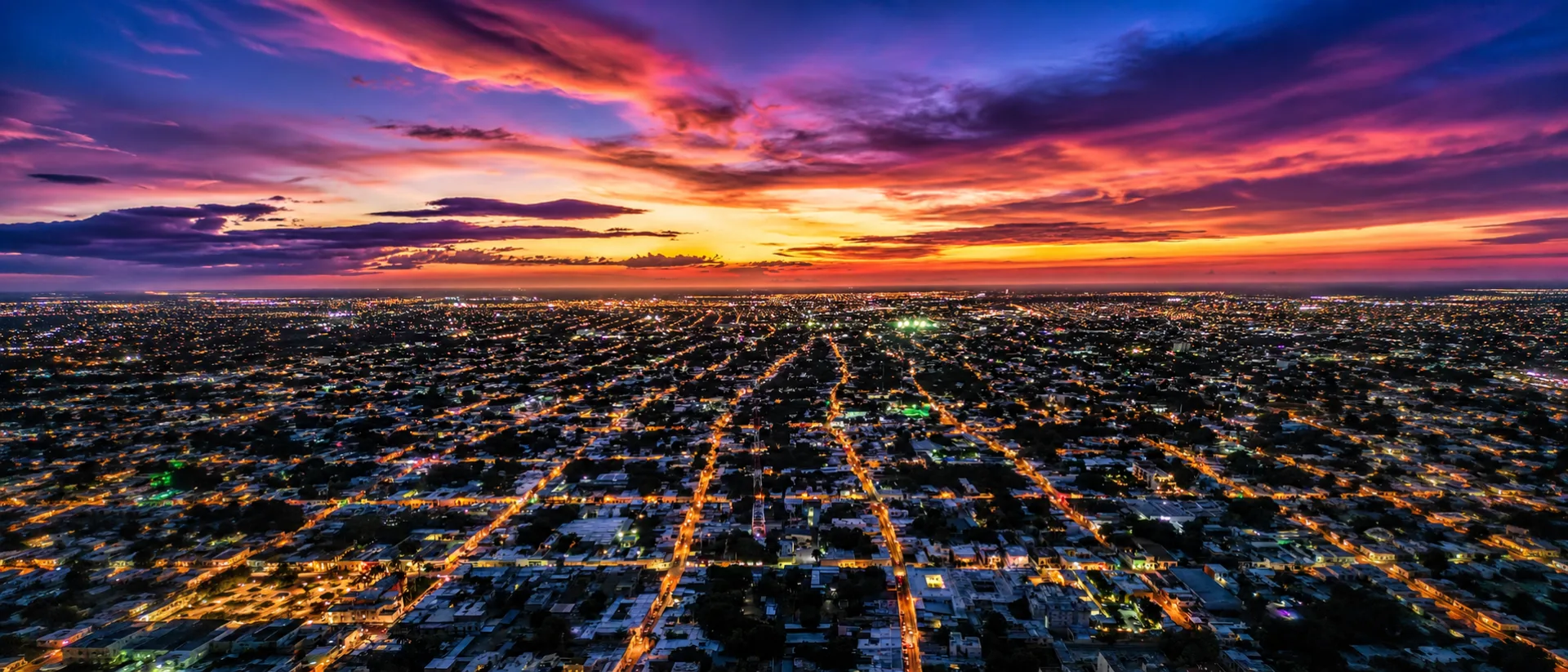 Vista aérea de la ciudad de Mérida, Yucatán