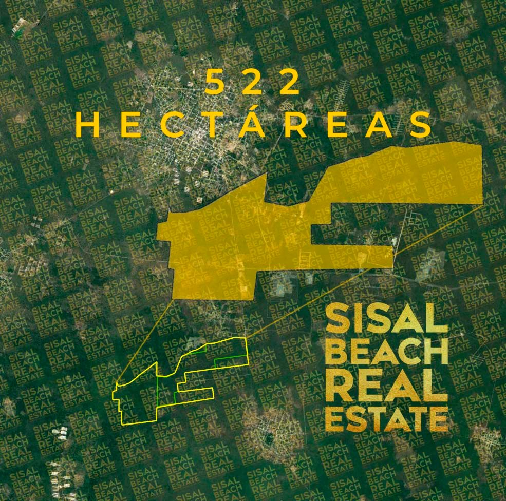 Terreno macro-lote de 522 hectáreas ideal para desarrolladores, en el camino a Sisal, e…